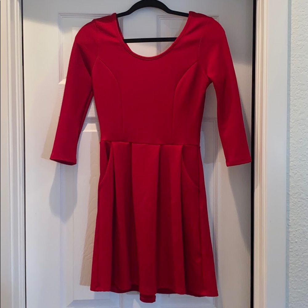 Cute, basic red dress!